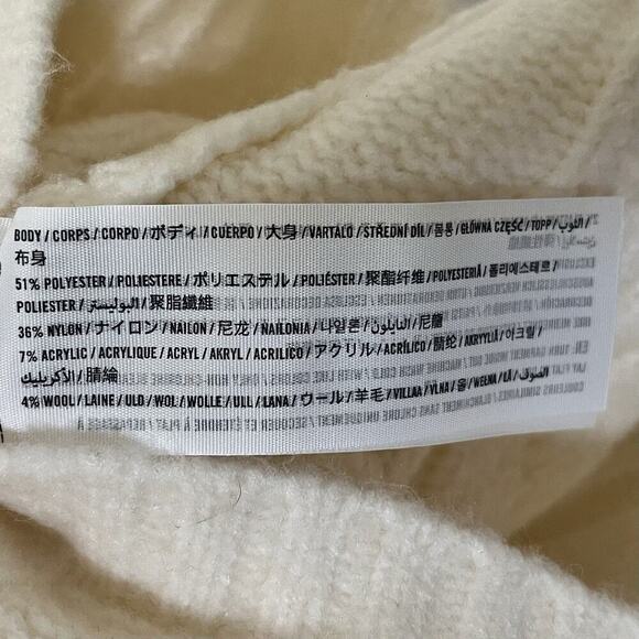 Abercrombie & Fitch Cable Knit Chunky Turtleneck Sweater Size M Fisherman Preppy - Picture 7 of 7